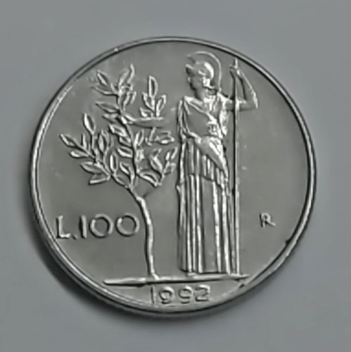 Moneta 100 lire - 100, 1992