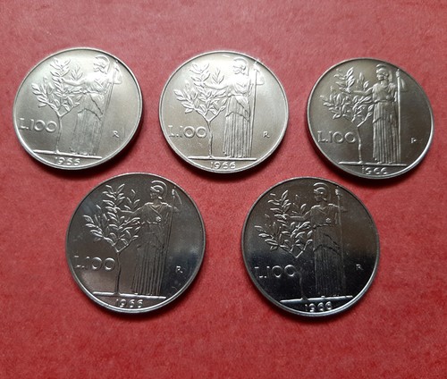 Lotto monete 100 lire - 5,