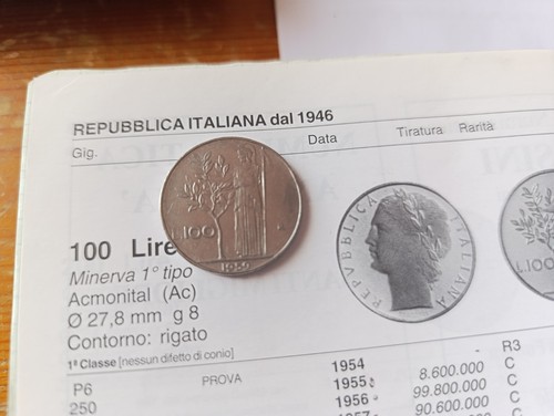 Moneta 100 lire del - 100,
