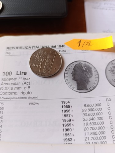 Moneta 100 lire - moneta, 1972.