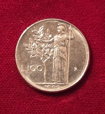 Moneta 100 lire misura Piccola
