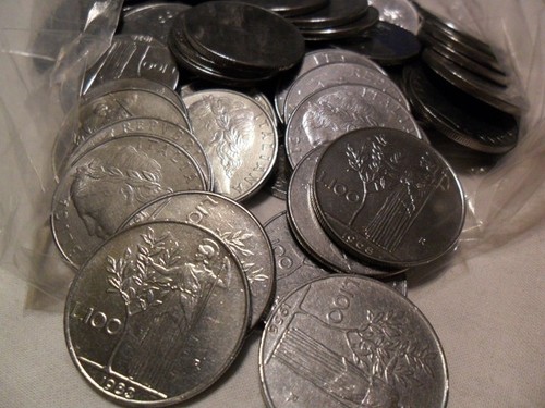 Lotto monete e100 lire - 50,