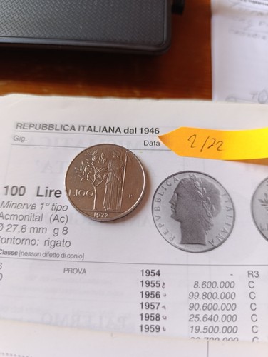 Moneta 100 lire - da, del