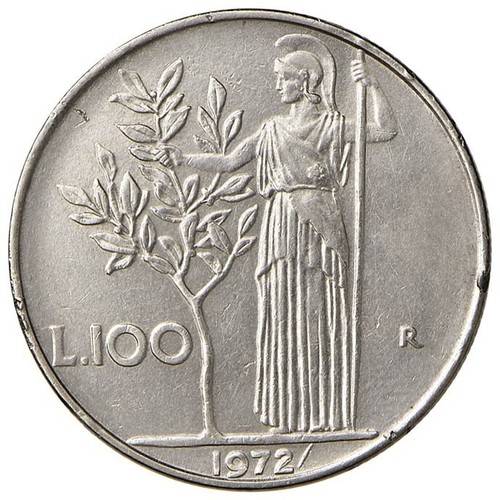 Moneta rara 100 lire del - 100,