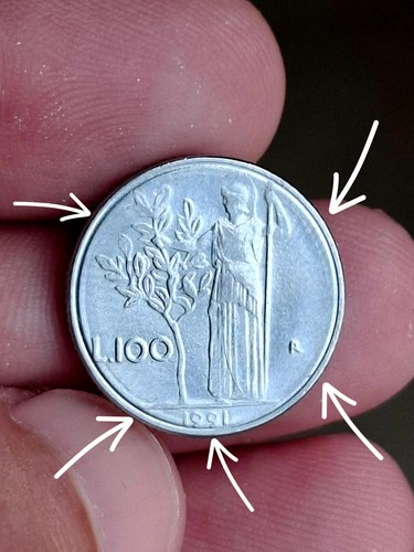 Moneta 100 lire 1991 rara - 100,
