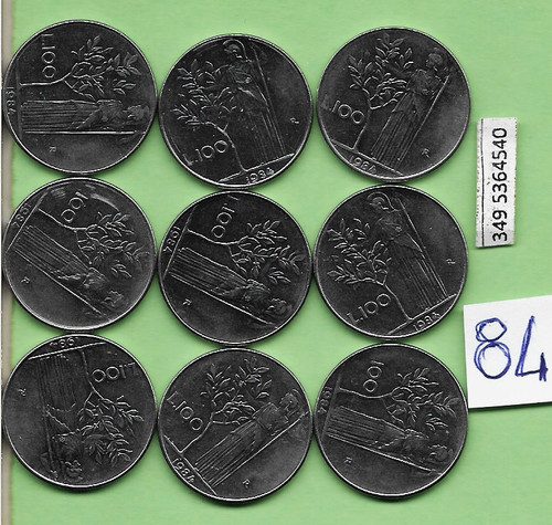 Lotto monete 100 lire - da,