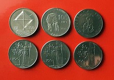 6 MONETE 100 LIRE 1974, 1979 E