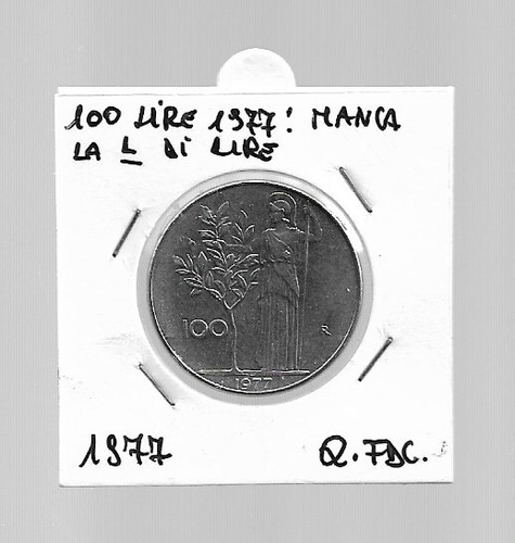 Moneta 100 lire - anno, 1977