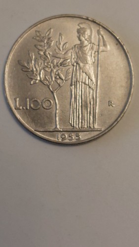 Moneta 100 lire del 1955 - moneta,