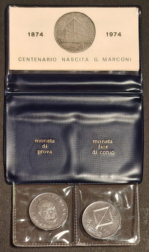 100 lire marconi prova 1974 - lire,