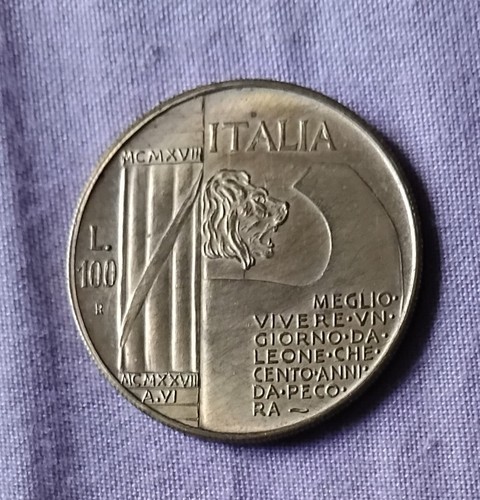 Moneta medaglia 100 lire - moneta,